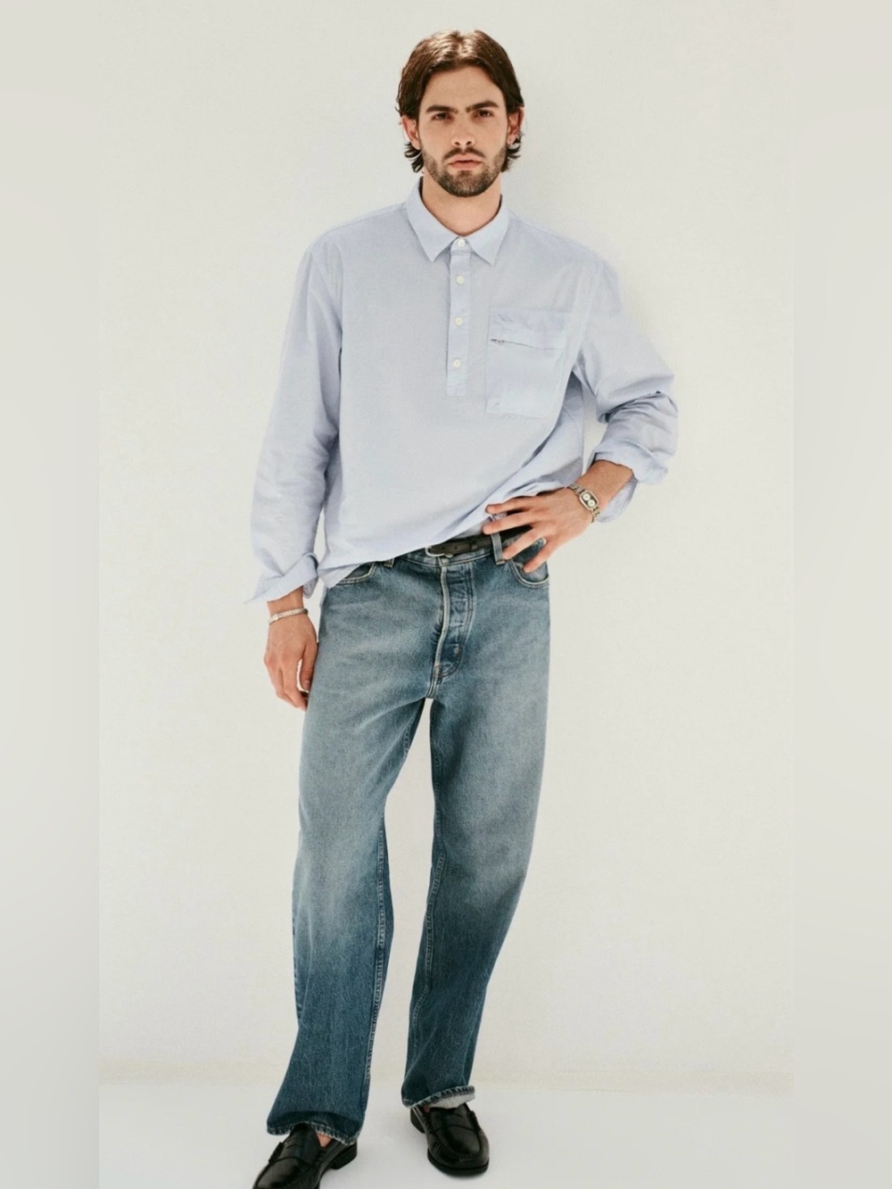 Alex Mill Men's Relaxed Straight Jeans 31 Vintage Blue 100% Cotton USA NWOT
